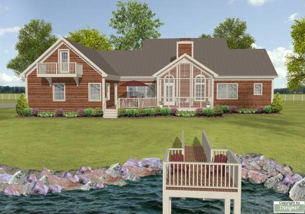 Rear Elevation image of The Waterside House Plan